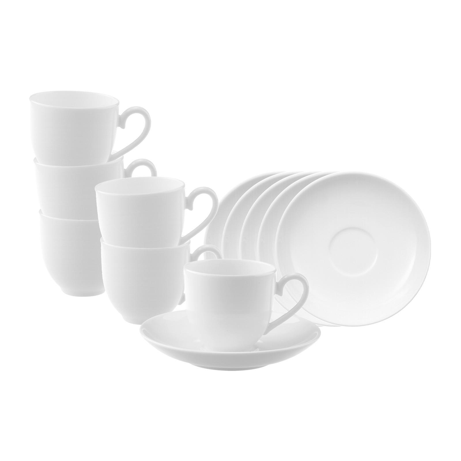 ESPRESSOTASSEN MIT UNTERTASSEN Royal weiß 100 ml - Weiß, Keramik (12/7.8/12cm) - Villeroy & Boch