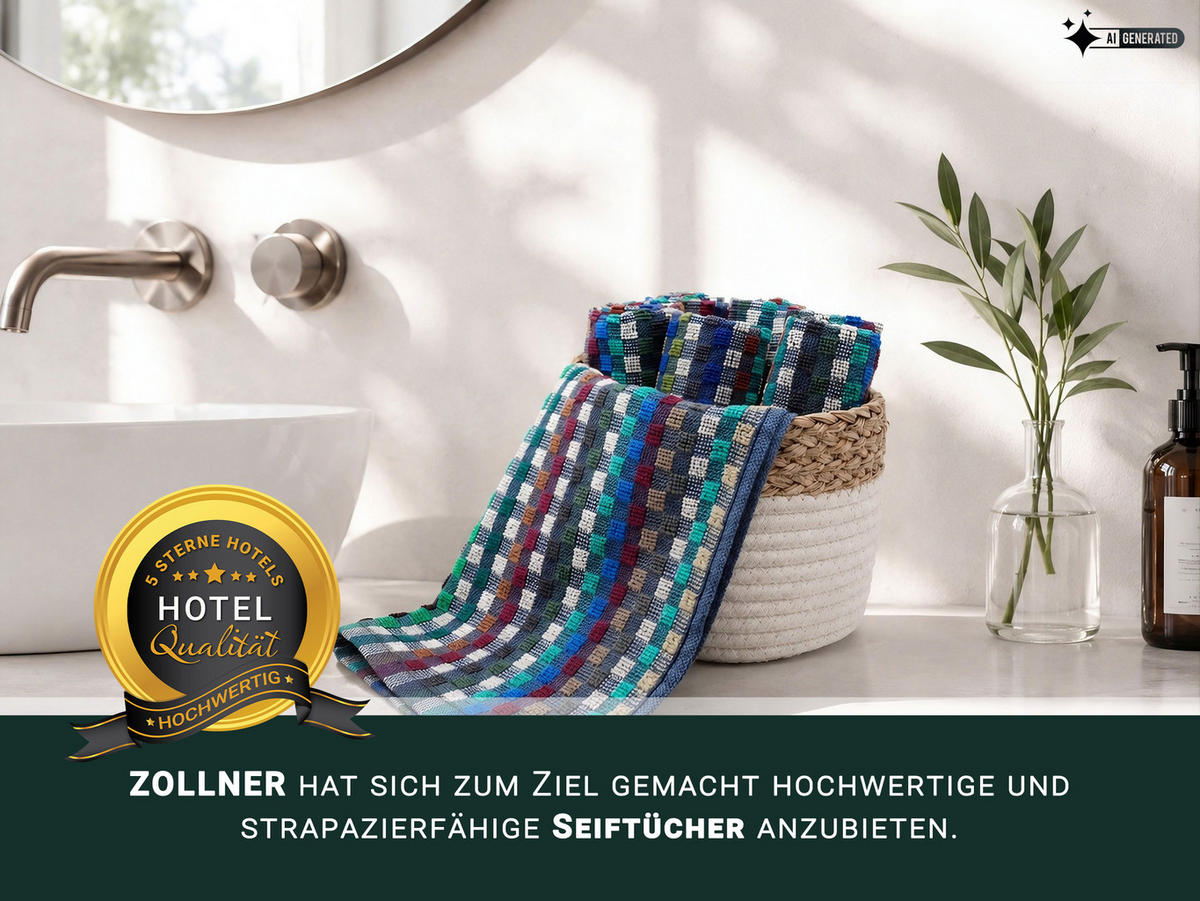 SEIFTÜCHER, 10er-Set, 30x30 cm, 100% Baumwolle, bunt - Multicolor, Textil (30/30cm) - Zollner