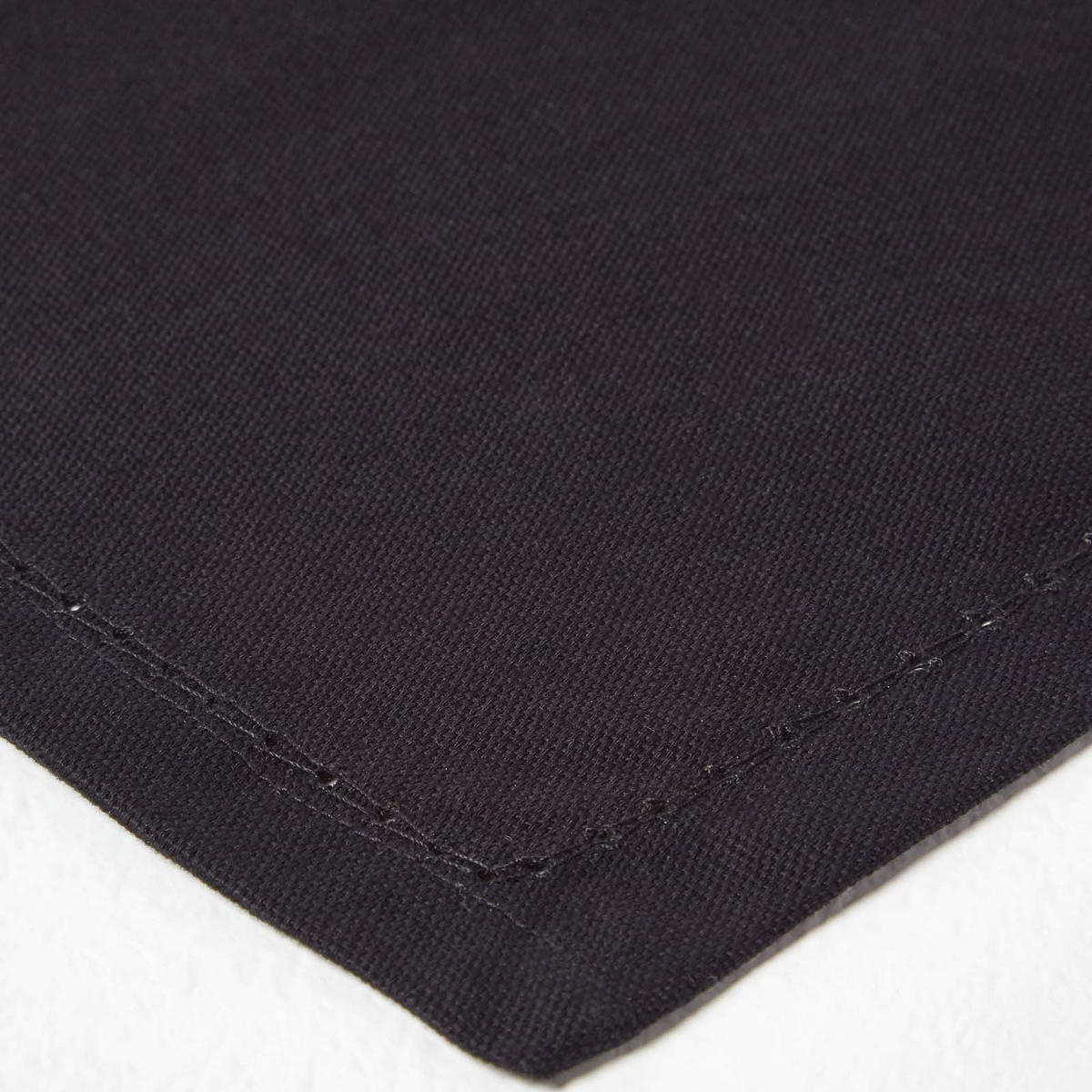 STOFFSERVIETTEN 4er-Set schwarz 45/45 cm, 100% Baumwolle - Schwarz, Textil (45/45cm) - Homescapes