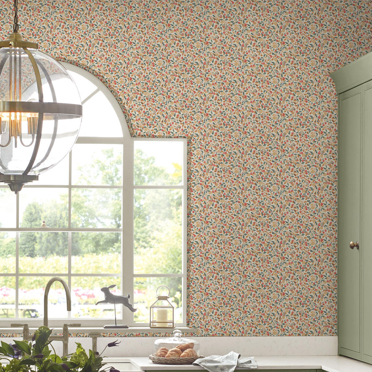 VLIESTAPETE Devons Grove - Orange, Papier/Kunststoff (52/1000cm) - LAURA ASHLEY
