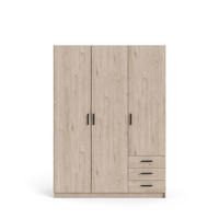 KLEIDERSCHRANK Hickory-Dekor - Braun, Holzwerkstoff (147/201/50cm) - ebuy24