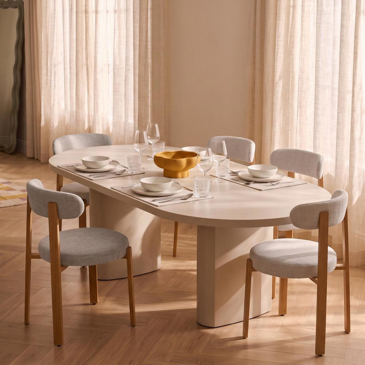 ESSZIMMERSTUHL Beige 51/55/80 2er-Set - Beige, Metall (51/80/55cm) - Mobili Rebecca