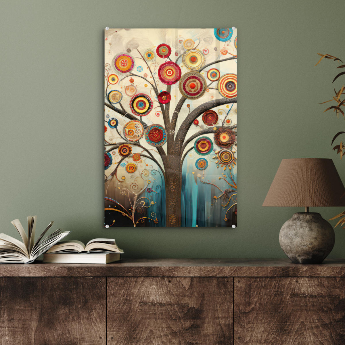 ACRYLGLASBILD Baum - Baum des Lebens - Farbe 40x60 cm - Braun, Glas (40/60cm) - MuchoWow