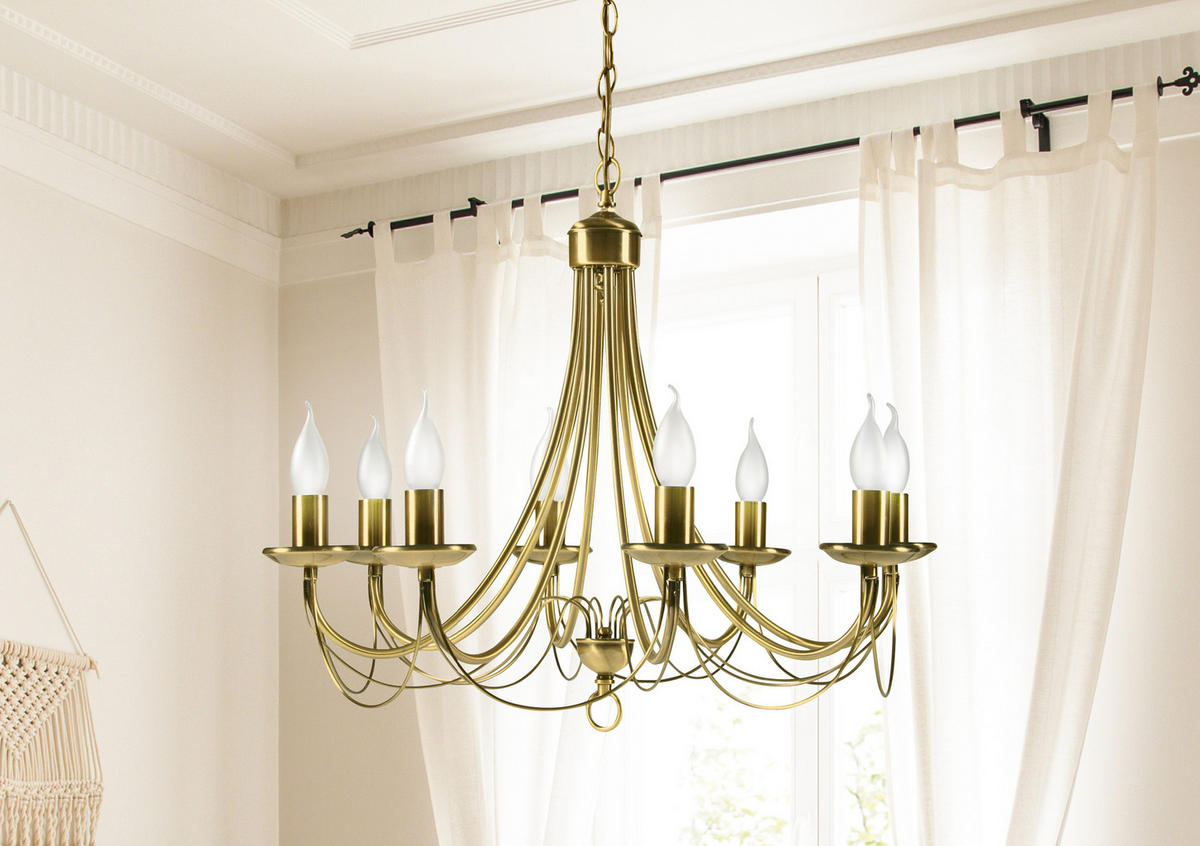 PENDELLEUCHTE Muza, Nickelfarben, 60/130 cm - Nickelfarben, Metall (60/60/130cm) - Kayani