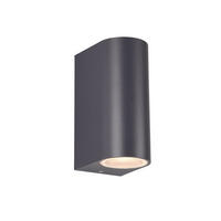 AUSSENWANDLEUCHTE Aluminium Anthrazit, Höhe 15cm - Anthrazit, Metall (7/15/9cm) - meineWunschleuchte