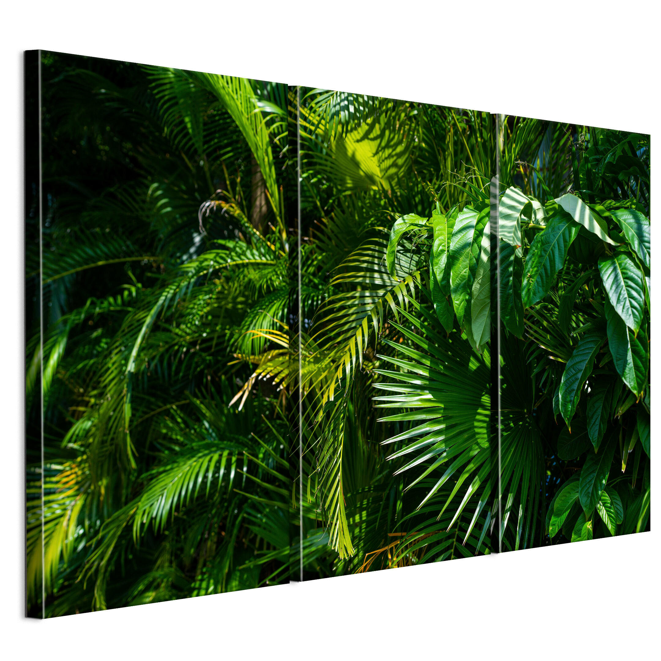 LEINWANDBILD Blätter 3-tlg. 90x60 cm - Multicolor, Holz (90/60cm) - LUMASOUL
