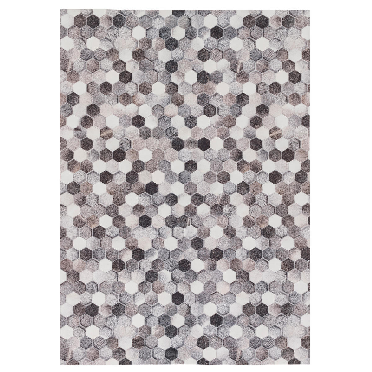 KUNSTFASER PATCHWORK TIERFELL PIXEL - Beige/Grau, Textil (200/290cm) - Pergamon