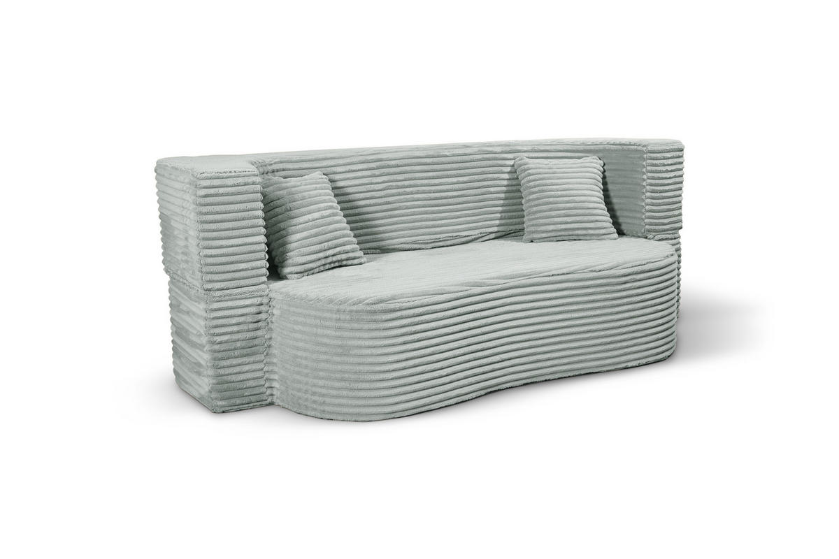 SCHLAFSOFA MYFOAM, Sofa mit Schlaffunktion, Farbe: Minze, Cordstoff - Hellgrün, Textil (200/80/72cm) - Storez24