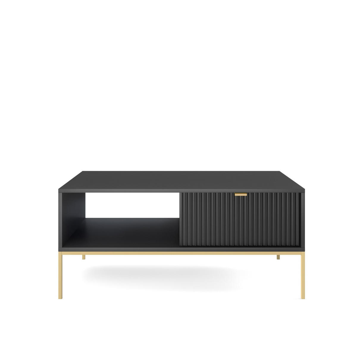 COUCHTISCH STELLARE 104/46/68 cm Schwarz - Schwarz, Holzwerkstoff (68/104/46cm) - MASSENO