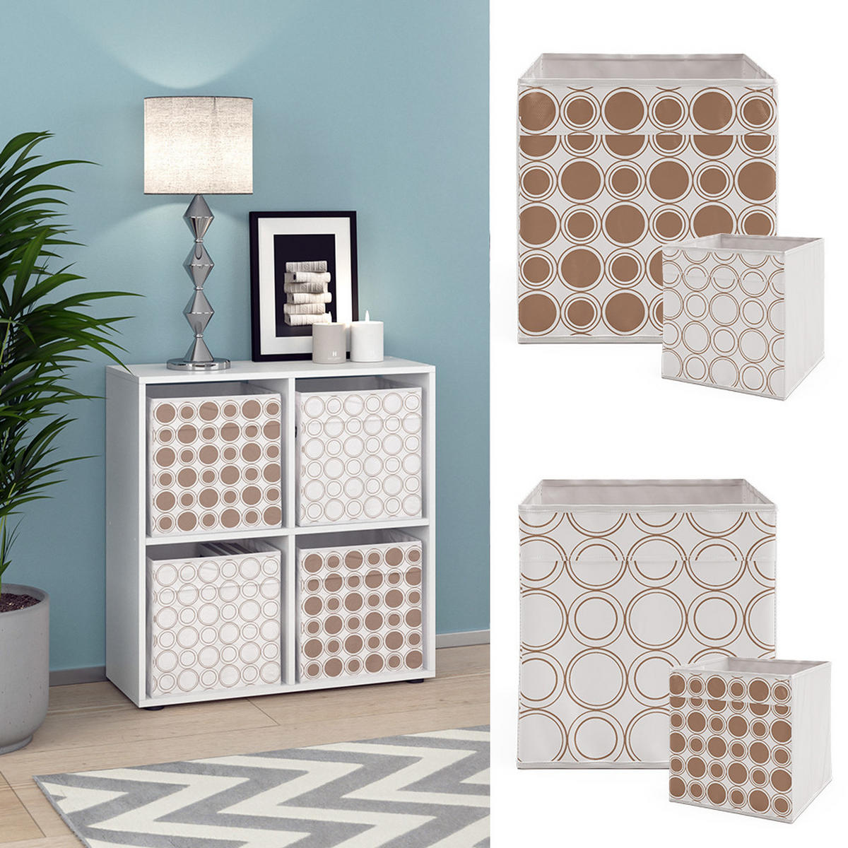 DĚLICÍ STĚNA Tetra Bílá - bílá, kompozitní dřevo (72.6/72/29cm) - Vicco