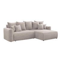 ECKSOFA BALI L - Beige/Schwarz, Holzwerkstoff (260/160cm) - Meblini