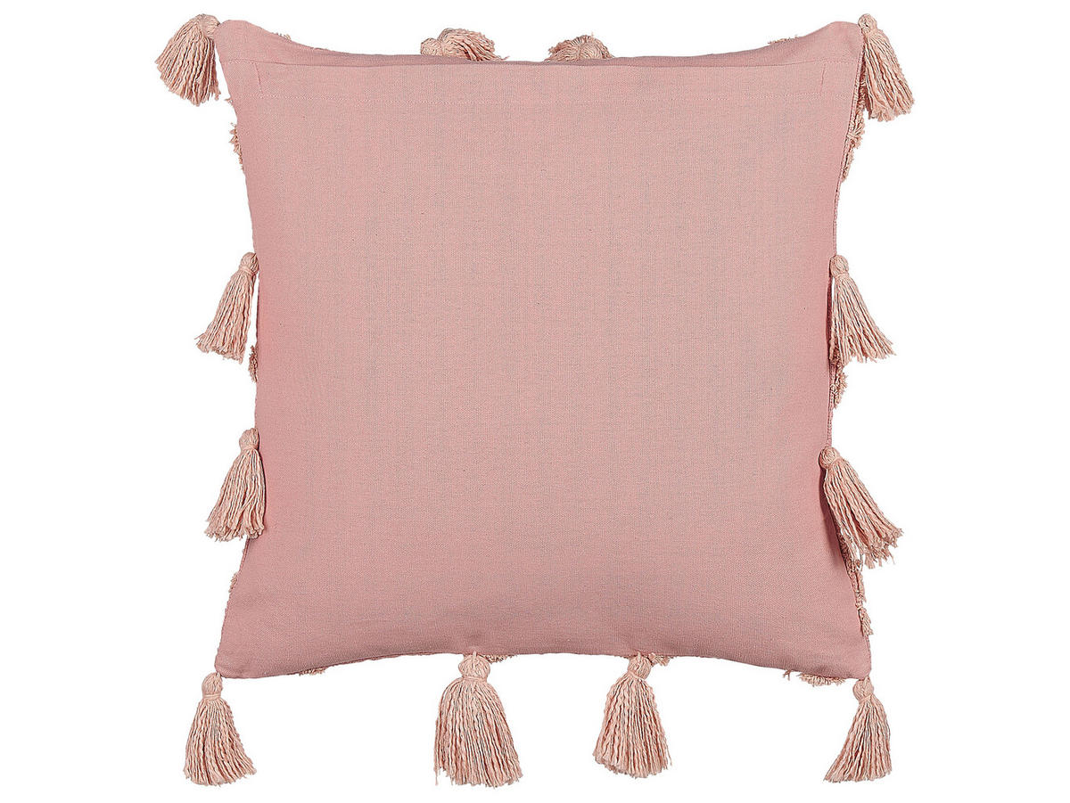 DEKOKISSEN Rosa 45/45 cm Torenia - Pink, Naturmaterialien/Textil (45/45cm) - Beliani