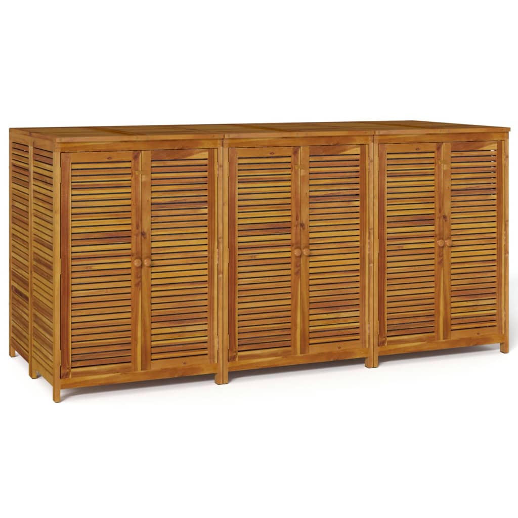 GARTENBOX 210x87x104 cm Massivholz Akazie - Braun, Holz (210/104/87cm) - furnicato