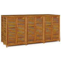 GARTENBOX 210x87x104 cm Massivholz Akazie - Braun, Holz (210/104/87cm) - furnicato
