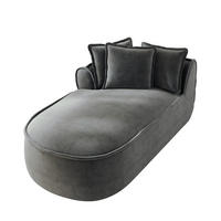 RÉCAMIERE linke Chaiselongue mit Kissen, DE-42643, Grau - Grau, Textil (164/67/92cm) - ComfortXL
