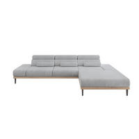 ELEKTRISCHES ECKSOFA Rechts MONA 316x205x85 Grau Cord - Schieferfarben/Grau, Holzwerkstoff/Textil (316/205cm) - ALTDECOR
