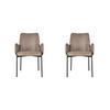 ESSZIMMERSTUHL Joni Taupe 60/55/86 cm 2er-Set - Taupe, Textil (55/86/60cm) - LABEL51