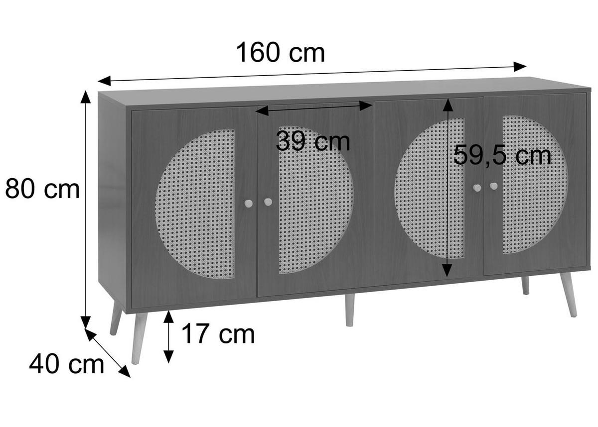 STRANSKA OMARA Rjava - rjava, les (160/80/40cm) - MCW