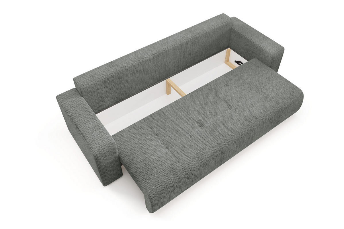 SCHLAFSOFA mit Bettkasten Grau Anthrazit - Dunkelgrau, Textil (244/70/92cm) - Furnisell