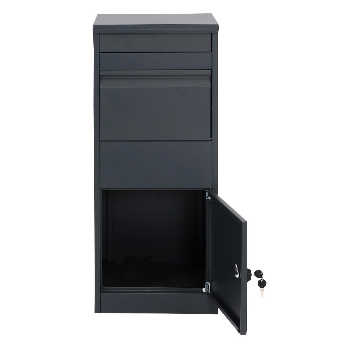 PAKETKASTEN GRÖßE L rechteckig Anthrazit - Anthrazit, Metall (41/102/38cm) - MCW