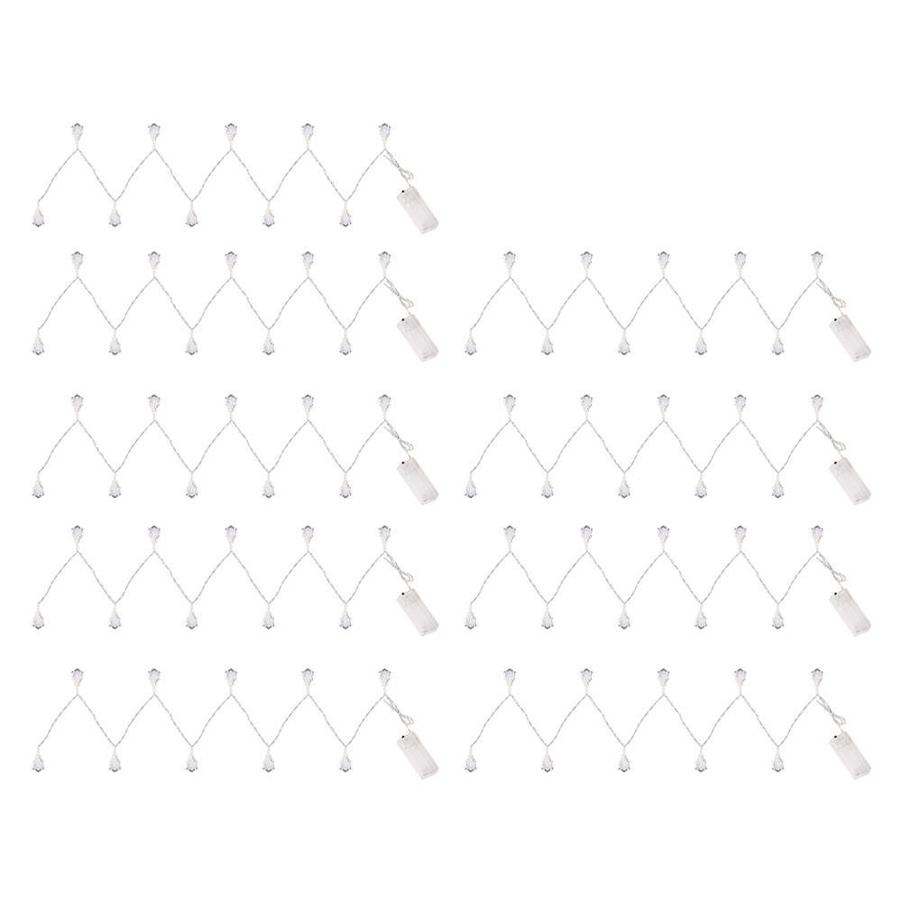 LED Dekoleuchte Lichterkette Silber Kristall Design - Silberfarben, Kunststoff (120/2.2/2.7cm) - Globo Lighting