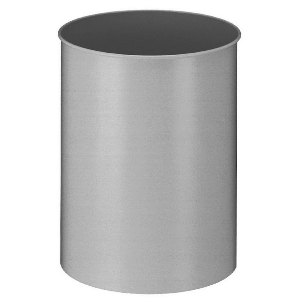 PAPIERKORB Stillvoll Metall 30 Liter 47x33,5 cm AlumInium - Grau, Metall (33.5/47/33.5cm) - PROREGAL