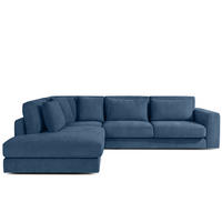 ECKSOFA links VERUS - Dunkelblau, Holz/Holzwerkstoff (297/248cm) - KONSIMO®