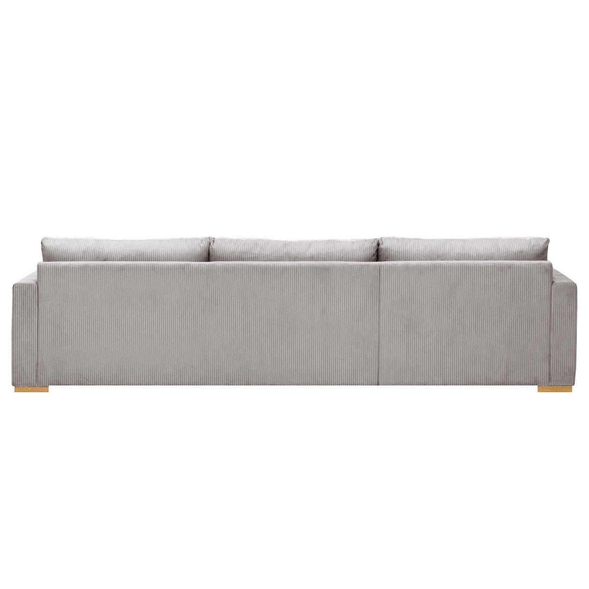 ECKSOFA mit Longchair - Hellgrau, Textil (299/164cm) - home24