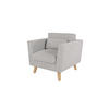 SESSEL Mario Silber Microfaser - Silberfarben/Naturfarben, Holz/Textil (96/90/89cm) - S-Style Möbel