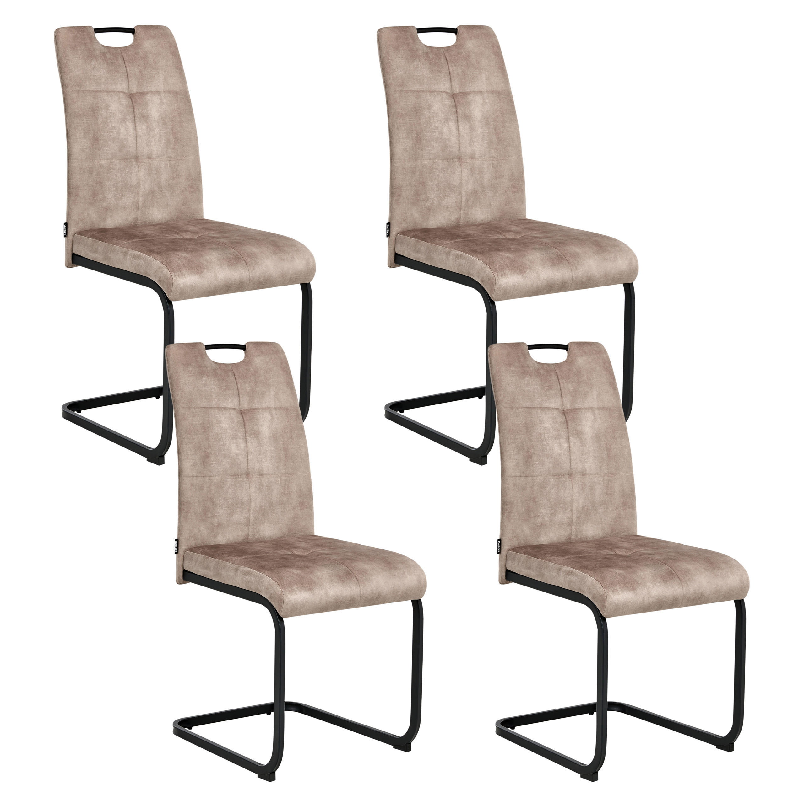 SCAUN DE BUCĂTĂRIE set de 4 textil taupe Cisco