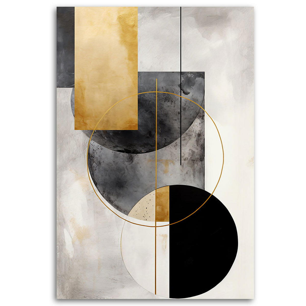 KUNSTDRUCK Gold 80/120 cm - Goldfarben, Textil (80/120cm) - KUNSTLOFT