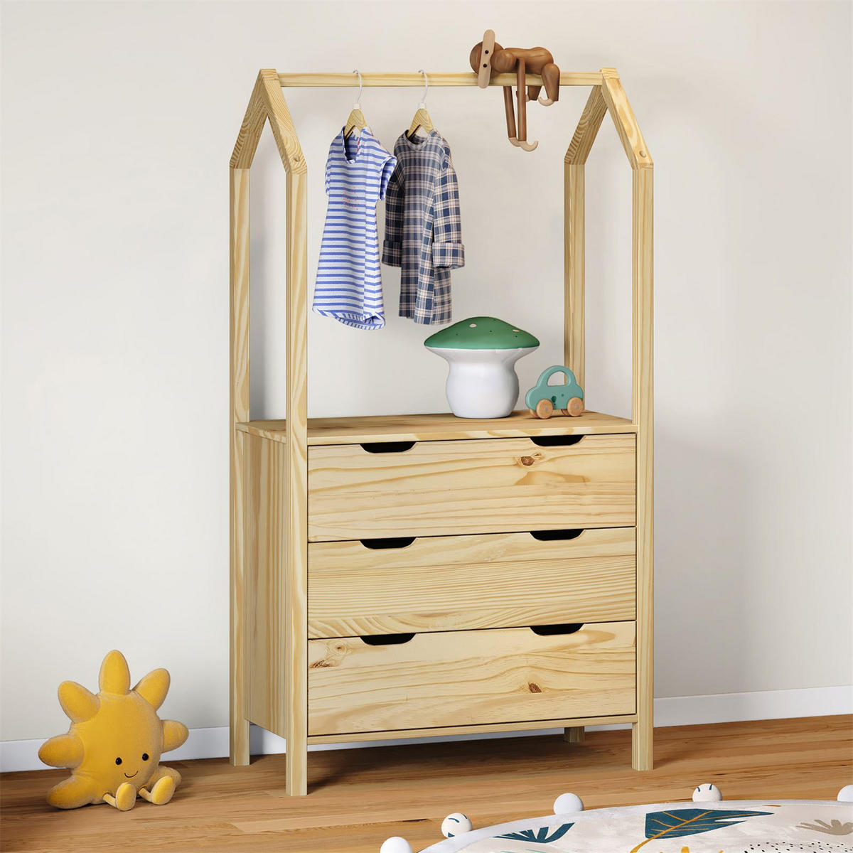 KOMMODE AMIRA - Naturfarben, Holz (83/152/41cm) - IDIMEX