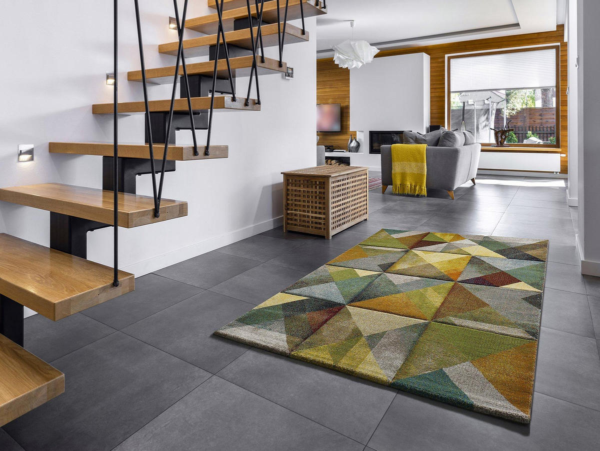 WEBTEPPICH Mehrfarbig Matrix 60/120 cm - Multicolor, Naturmaterialien/Textil (60/120cm) - Atticgo
