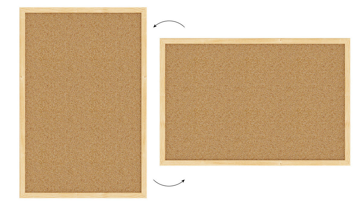 PINNWAND mit Naturholzrahmen 60x40cm - Braun, Holz (60/40/1.5cm) - ALLboards