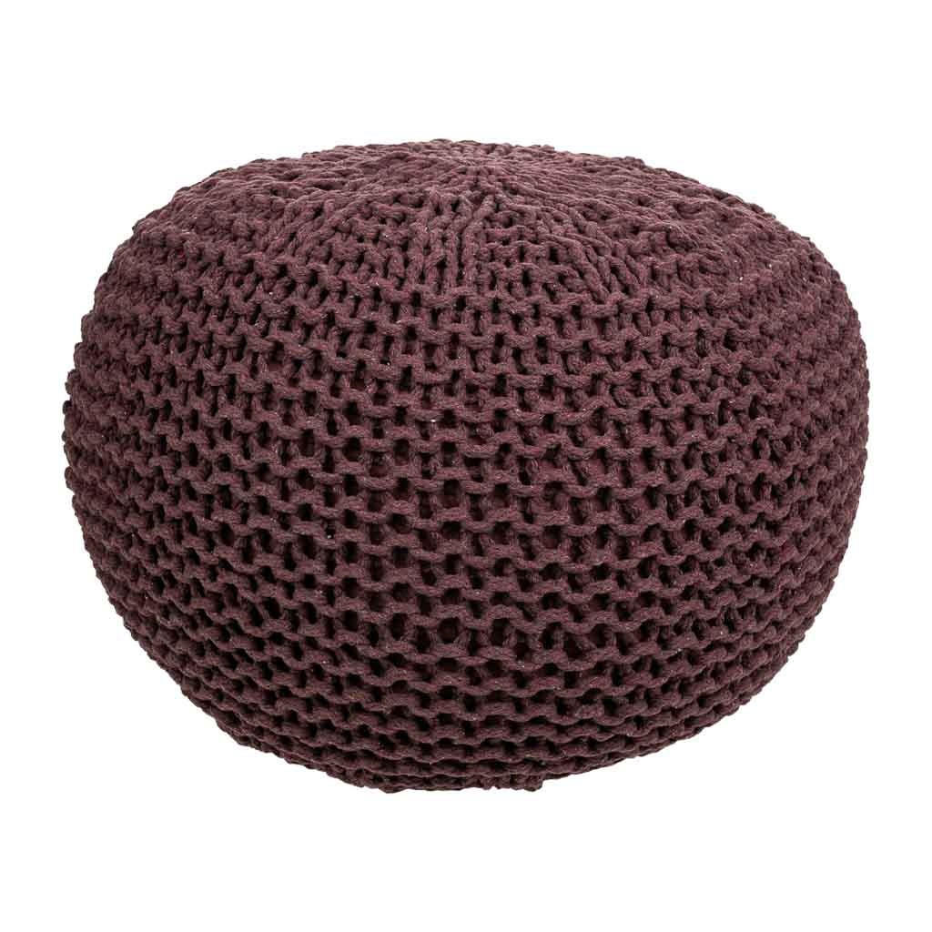 POUF aus Baumwolle, braun, 40x30cm - Braun, Textil (40/30/40cm) - Wanderlust