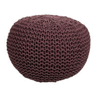 POUF aus Baumwolle, braun, 40x30cm - Braun, Textil (40/30/40cm) - Wanderlust