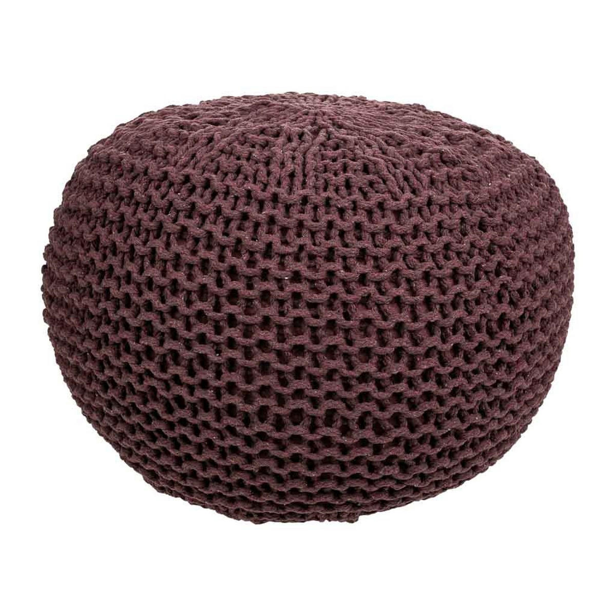 POUF aus Baumwolle, braun, 40x30cm - Braun, Textil (40/30/40cm) - Wanderlust