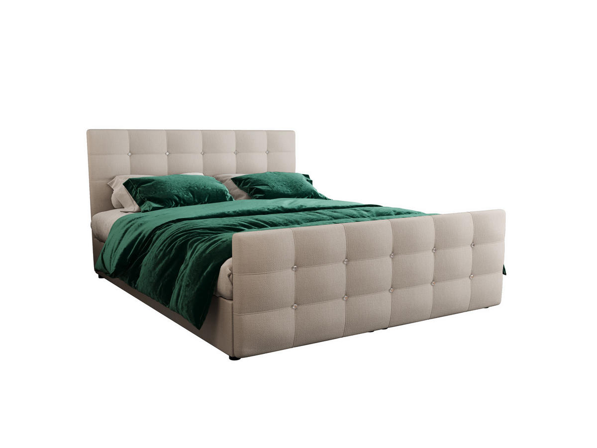 BOXBETT KLEO 180x200, mit Matratze H3 und Topper, Cosmic 10 - Beige, Holz/Kunststoff (180/200cm) - Bedante