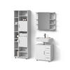 BADMÖBEL-SET Eisak Weiß 3 Teile, mit Hochschrank - Weiß, Holzwerkstoff (60/60/33cm) - Livinity®