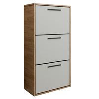 SCHUHSCHRANK Asper Craft Eiche Gold & Weiß - Honigeiche/Weiß, Holzwerkstoff (59/114.6/24cm) - Kier Furniture