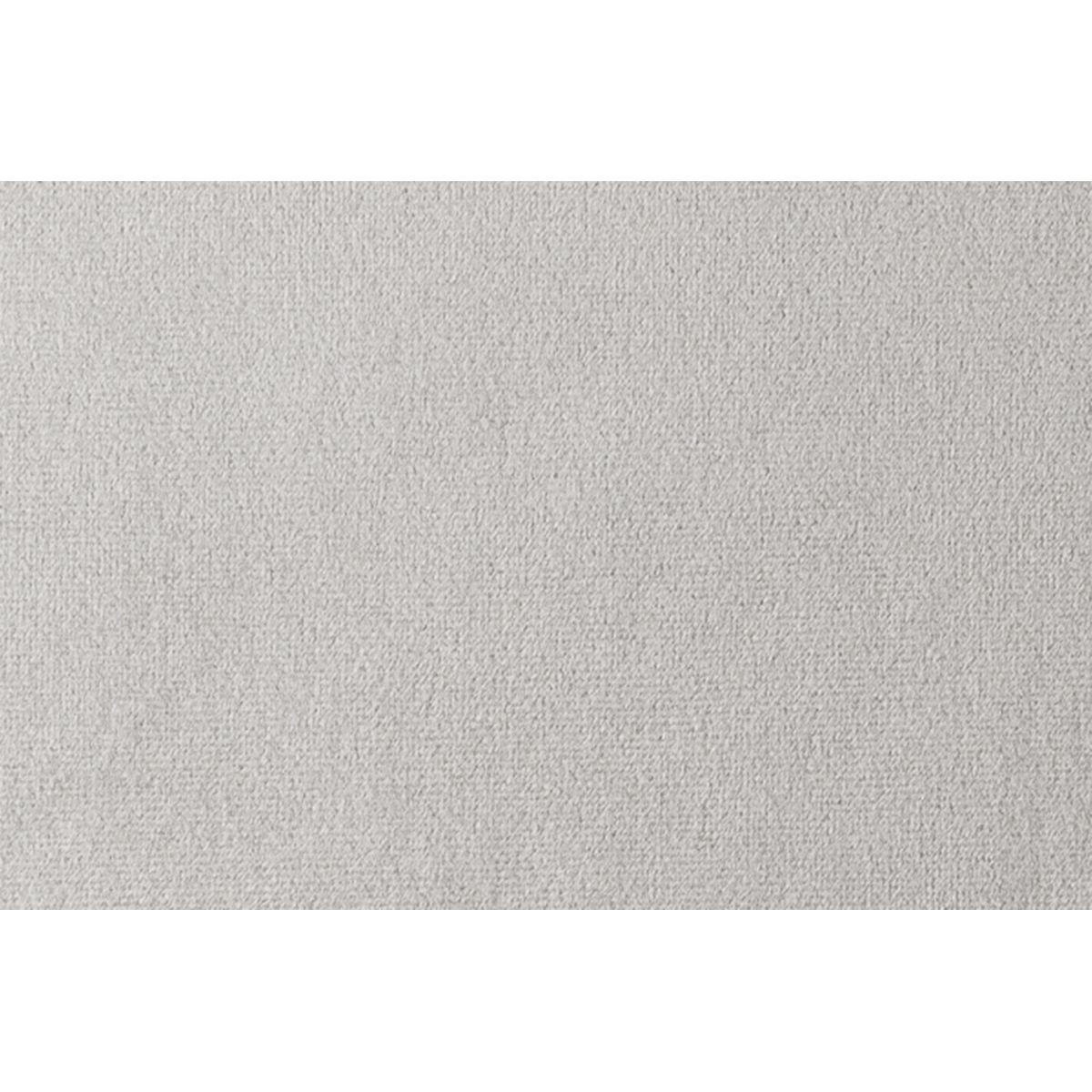KOPFTEIL gepolstert - Gesteppt – hellgrauer Samtstoff - 90 cm - Beige/Hellgrau, Karton/Holz (90/120/10cm) - Sommeil de Plomb