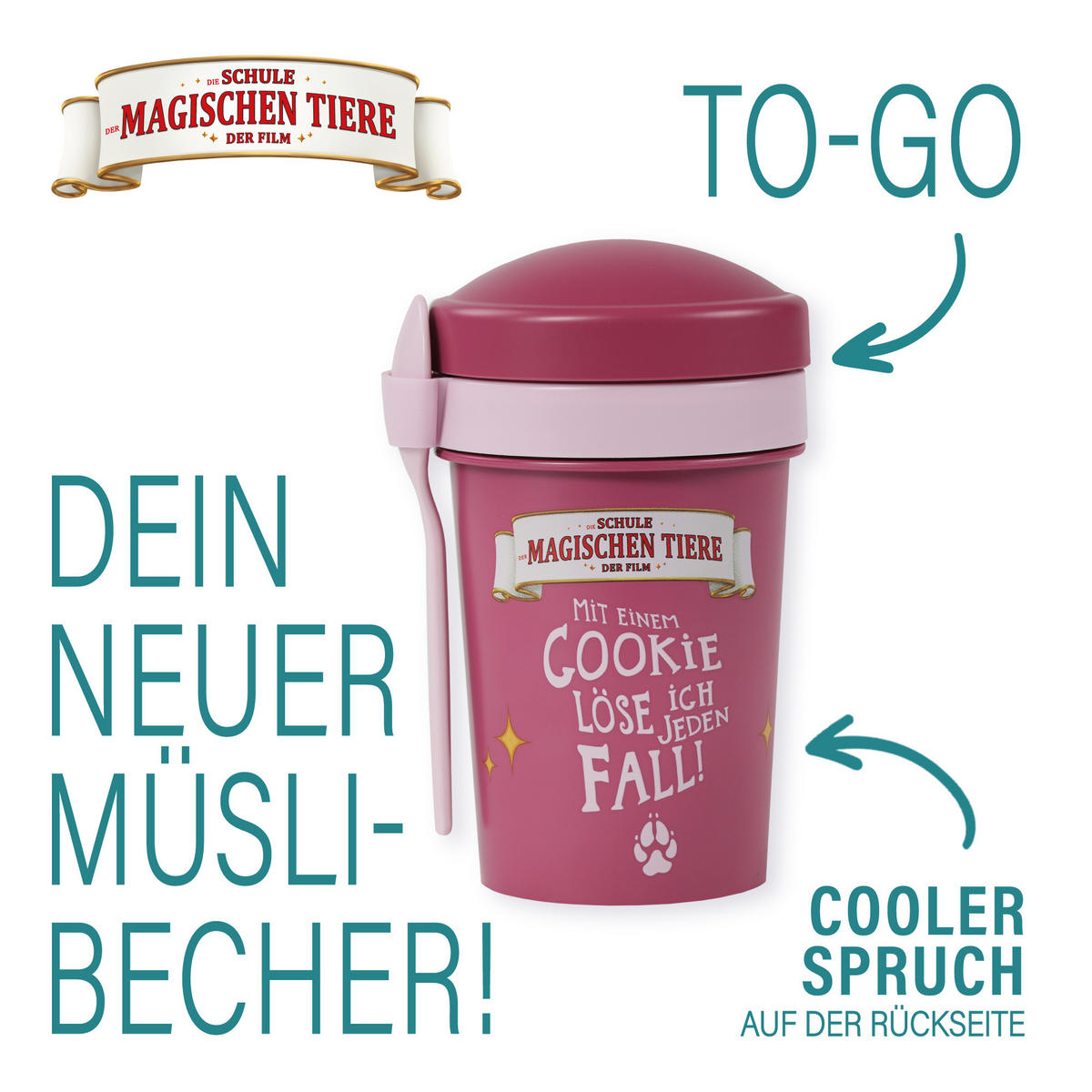MÜSLIBECHER To Go 540 ml - Rot, Kunststoff (11.3/11/16cm) - Stoneline