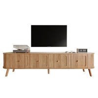 TV-SCHRANK aus MDF und Holzwerkstoff 180x38x47 cm Eichefarben mit Klapptüren und Stauraum im Vintage-Look - Braun, Holzwerkstoff (180/47/38cm) - Modfu