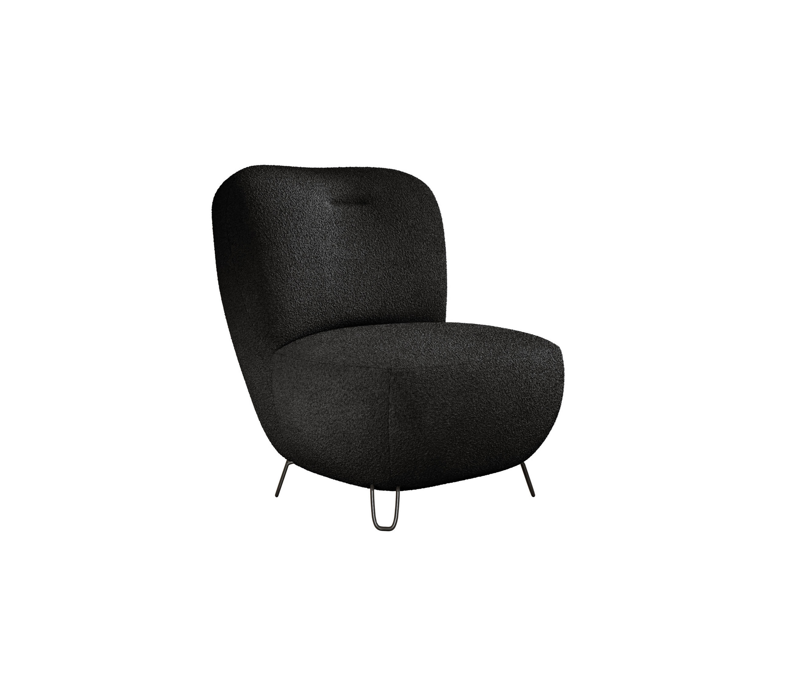 SESSEL LUIS, Skandinavischer Stil – Freistehend, 82×56×82 cm, HELLGRAU - Hellgrau/Schwarz, Holz/Textil (82/82/66cm) - DomoHome