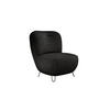 SESSEL LUIS, Skandinavischer Stil – Freistehend, 82×56×82 cm, HELLGRAU - Hellgrau/Schwarz, Holz/Textil (82/82/66cm) - DomoHome
