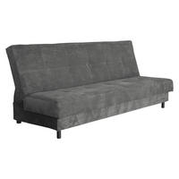 SCHLAFSOFA Enduro XIV Cord - Schwarz/Grau, Holz/Kunststoff (195/90/85cm) - MIRJAN24