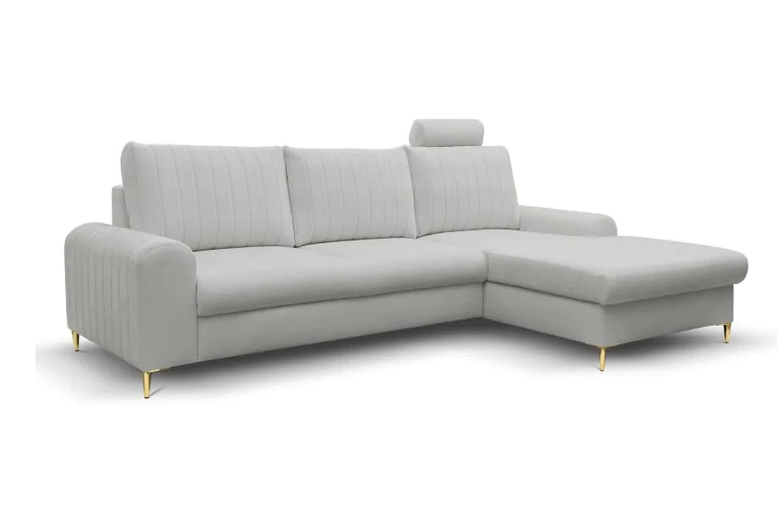 ECKSOFA Popiel Mango Mit Schlaffunktion Rechts - Grau, Textil (251/164cm) - Sepro Meble