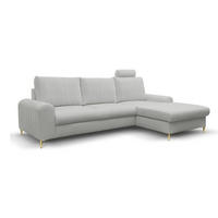 ECKSOFA Popiel Mango Mit Schlaffunktion Rechts - Grau, Textil (251/164cm) - Sepro Meble