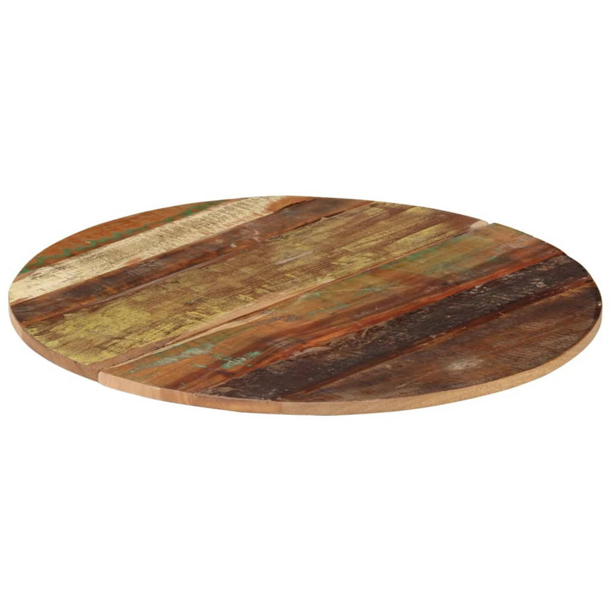TISCHPLATTE Rund 70 Cm 15-16 Mm Altholz Massiv - Braun, Holz (70/70/1.6cm) - vidaXL