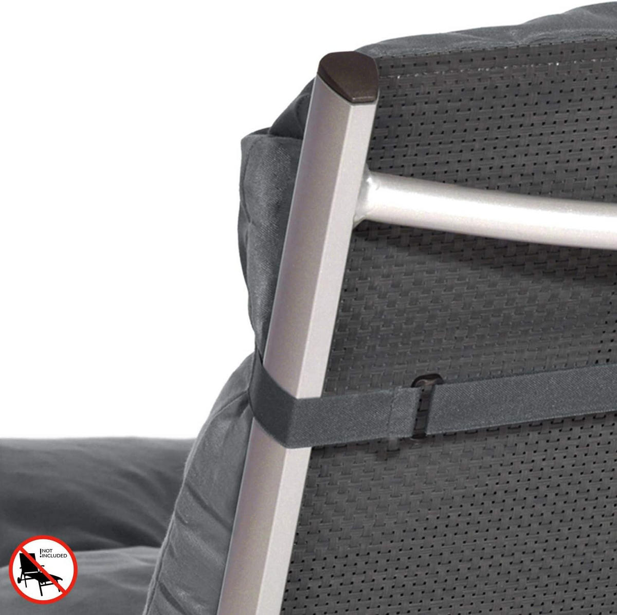 ROLLLIEGENAUFLAGE Flair RL 190x60x8cm Graphitgrau (2tlg) - Dunkelgrau, Textil (60/16/190cm) - Beautissu 